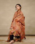 Silsilah Studio Autumn Ember Kani one-of-one shawl, made in Azad Kashmir